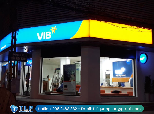 Hộp đèn quảng cáo ngân hàng VIB