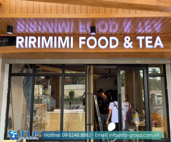 Biển hiệu quảng cáo của Ririmimi food & tea