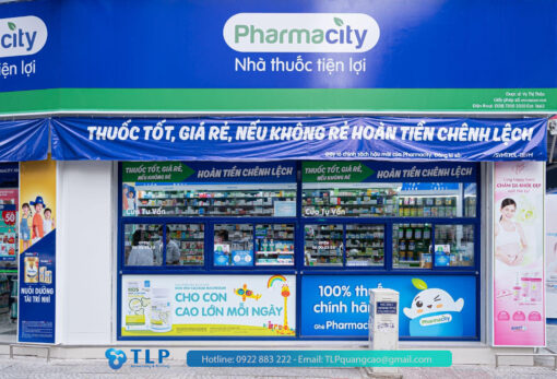 Biển quảng cáo hiệu thuốc Phamacity 3