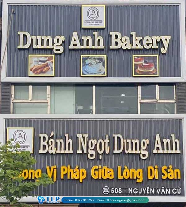Hệ thống biển hiệu tiệm bánh Dung Anh
