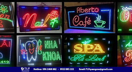 Mẫu biển quảng cáo bằng LED cho tiệm Spa