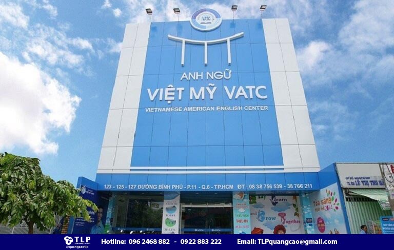 Mẫu hệ thống biển hiệu trung tâm anh ngữ việt mỹ VATC