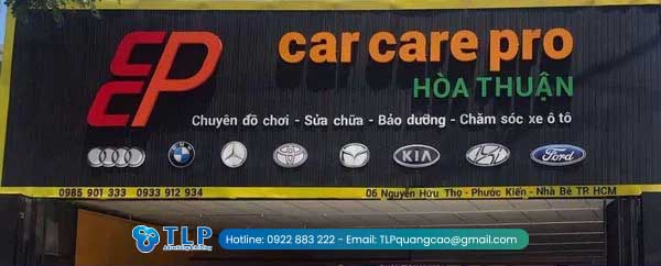 Mẫu bảng quảng cáo gara ô tô Hoà Thuận