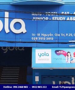 Mẫu biển quảng cáo trung tâm ngoại ngữ Yola