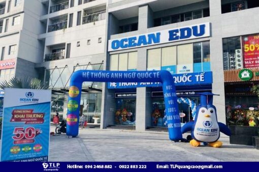 Mẫu biển quảng cáo trung tâm tiếng anh Ocean Edu