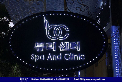 Mẫu biển LED vẫy cho tiệm Spa Hàn Quốc