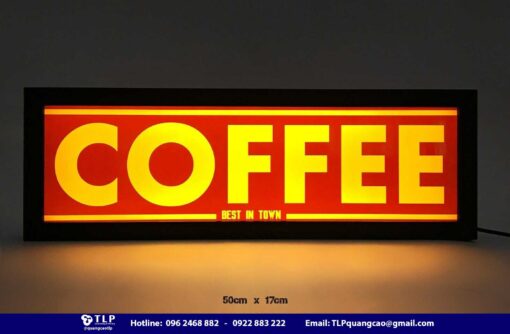 Mẫu biển hiệu hộp đèn quán cafe ấn tượng nhất 7