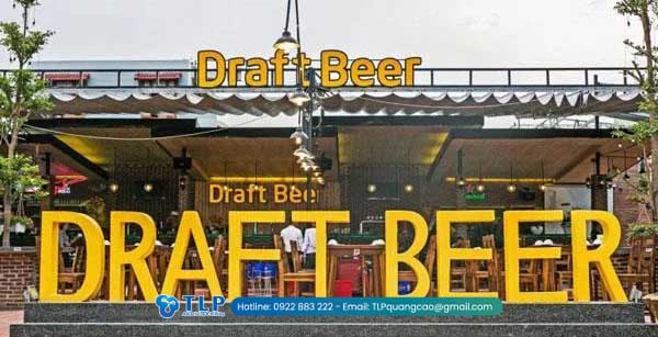 Hệ thống biển quảng cáo quán Draft Beer